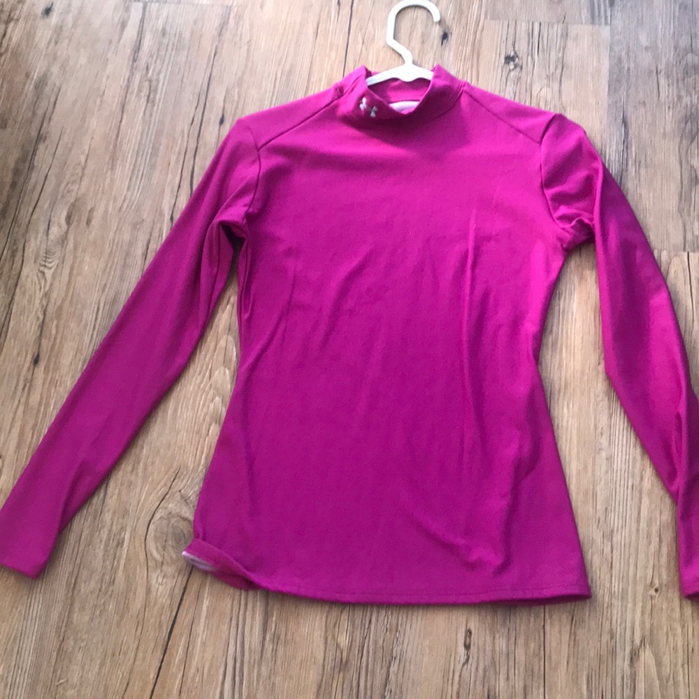 Under Armour pink cold gear running shirt